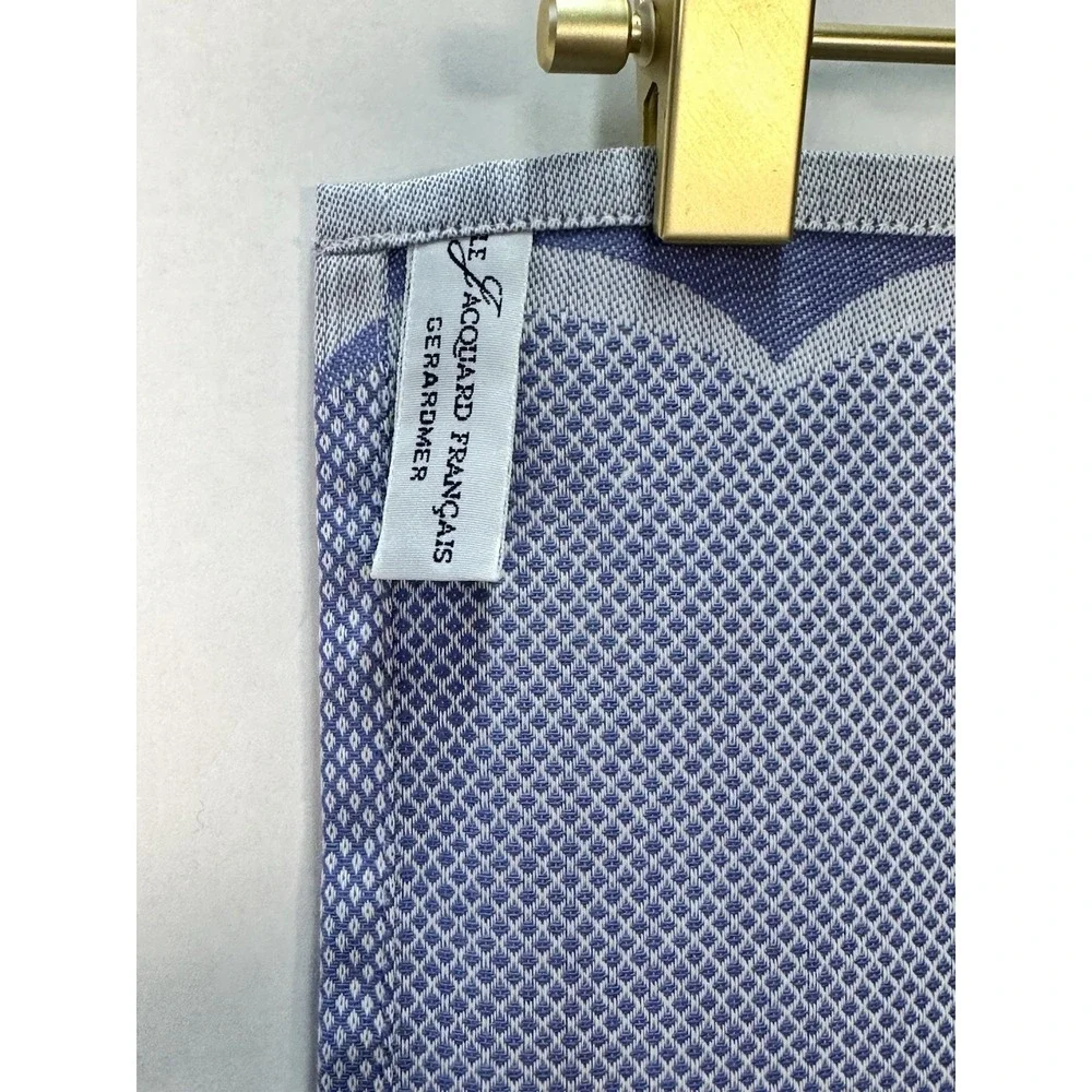 Le Jacquard Francais GUEST HAND TOWEL Classic Pattern BLUE 15